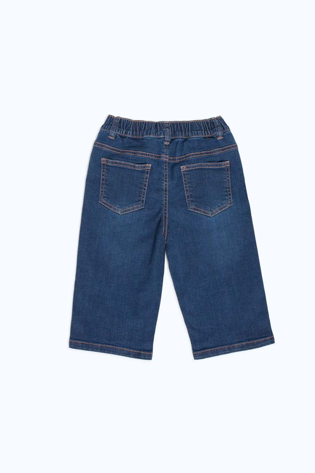 Baby Girls Blue Wide Leg Denim Jeans