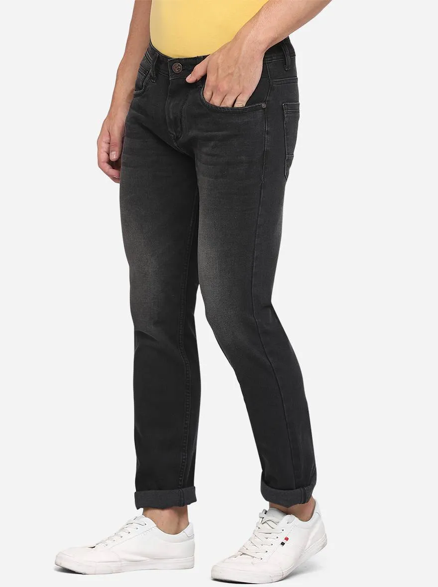 Black Washed Straight Fit Jeans | Greenfibre