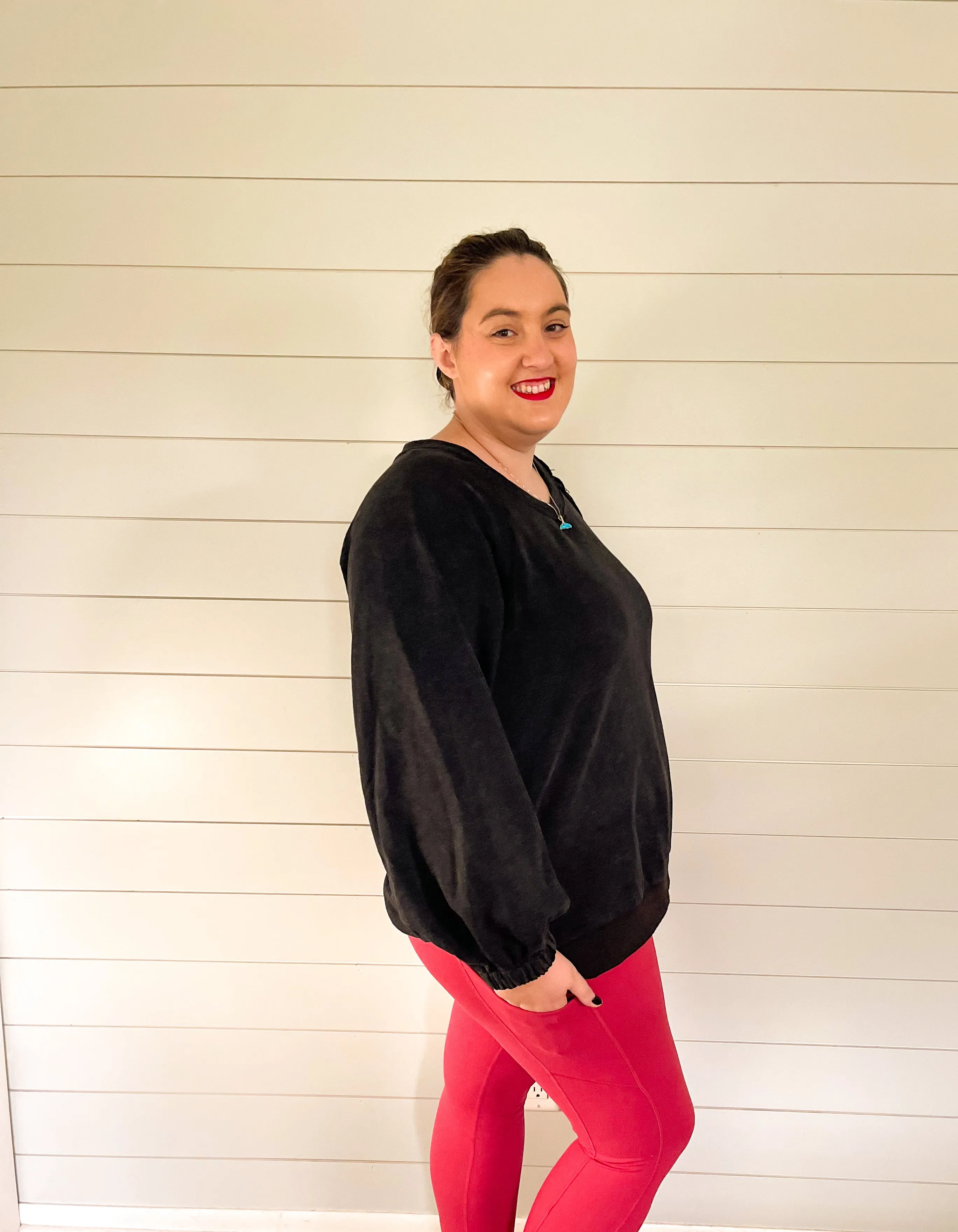 Buttery Soft Leggings with Pockets in Coral