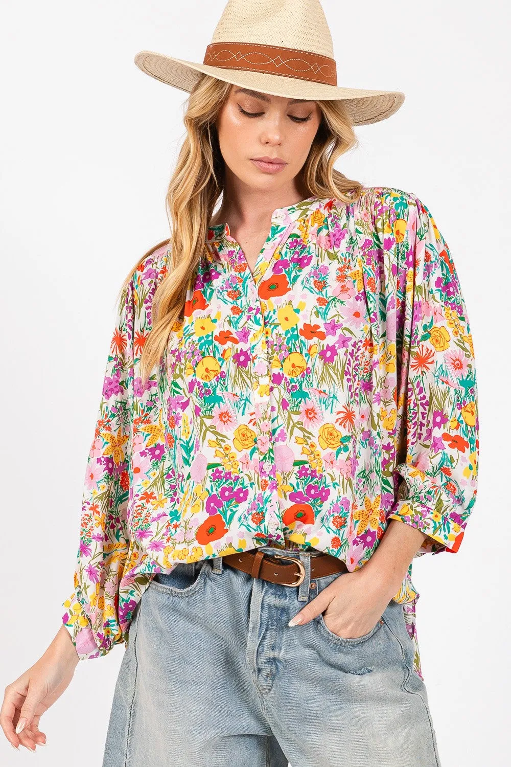 Button Down Floral Shirt