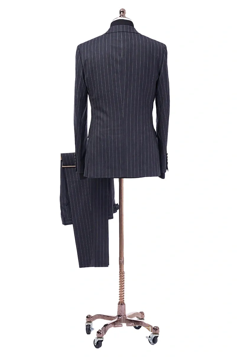 Catania Charcoal Pinstripe Suit