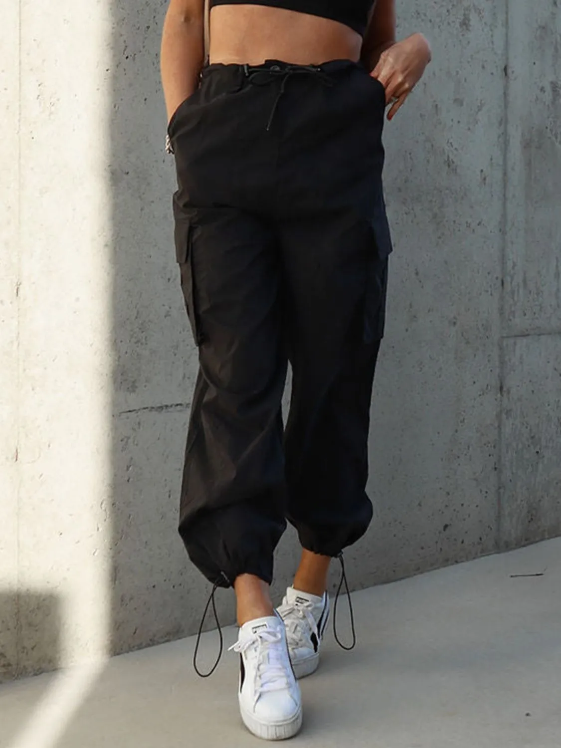 Drawstring Pants with Pockets