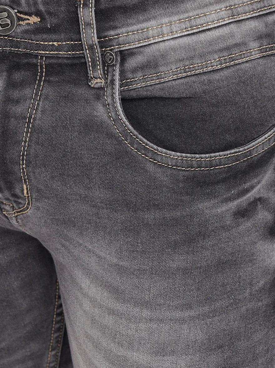 Forest Grey Solid Narrow Fit Jeans | Greenfibre