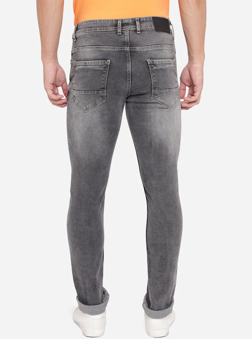 Forest Grey Solid Narrow Fit Jeans | Greenfibre