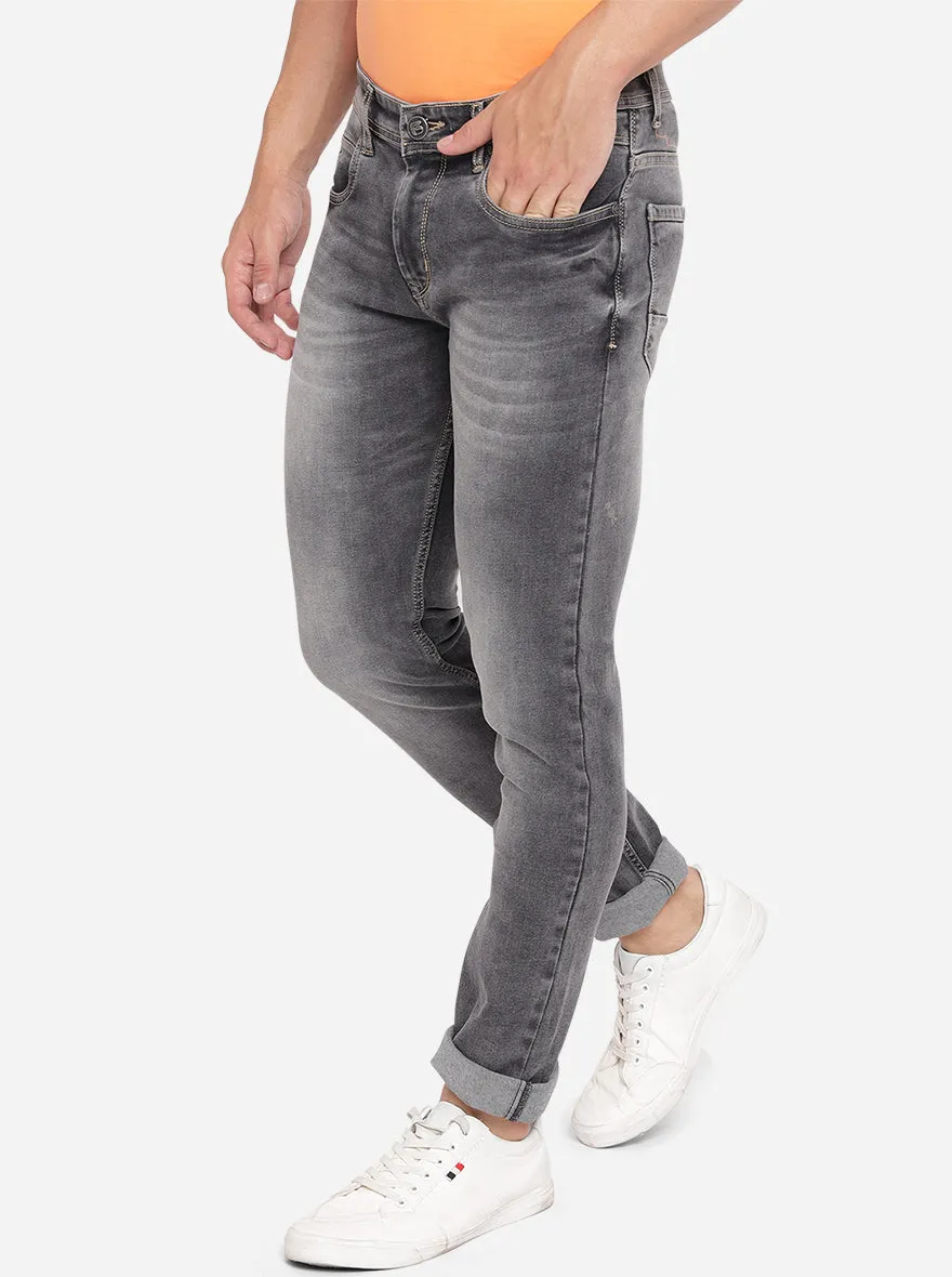 Forest Grey Solid Narrow Fit Jeans | Greenfibre