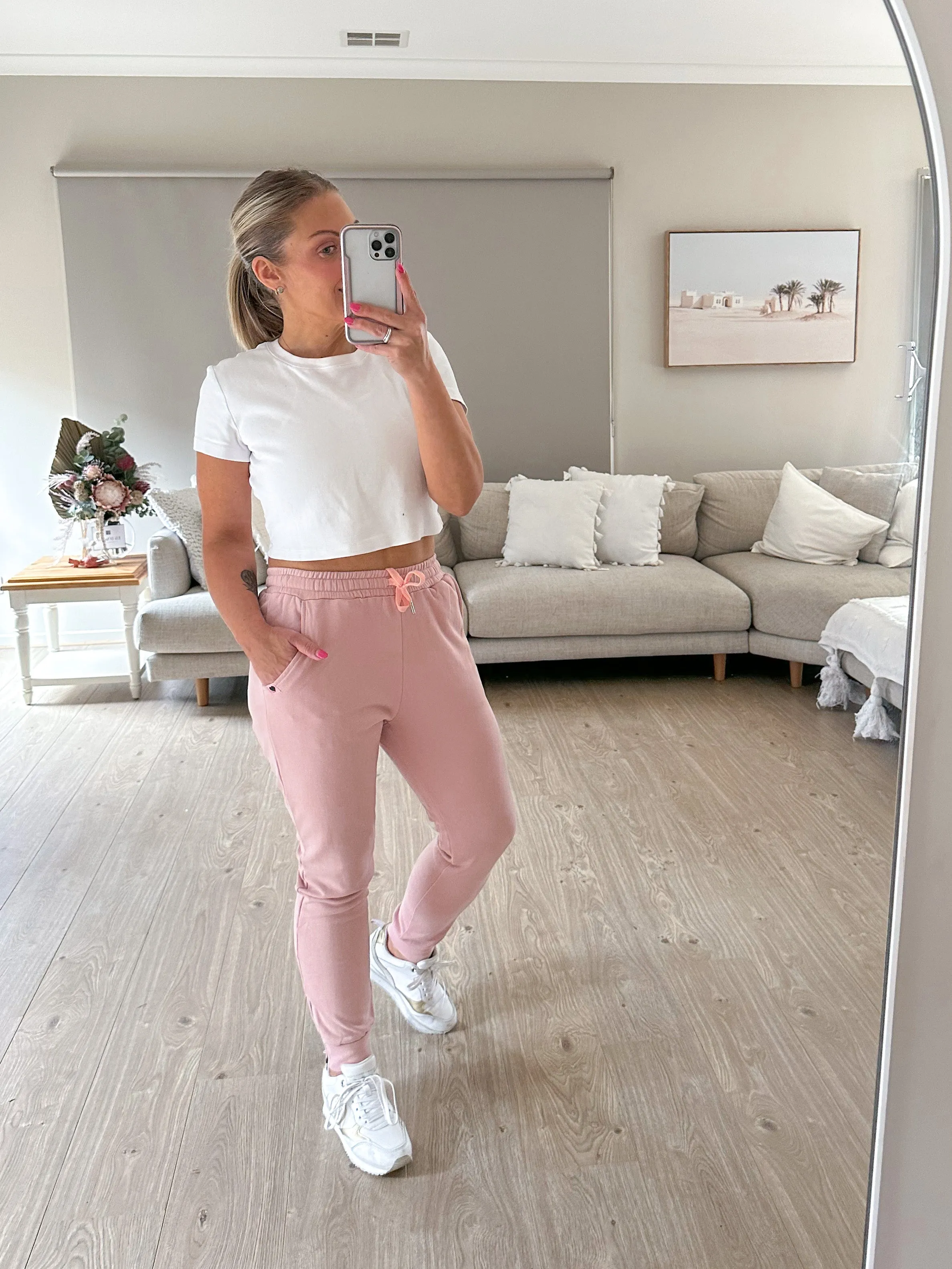 Freedom Track Pants - Dusky Pink