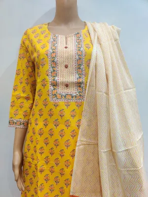 Hibiscus Kurta pants with dupatta