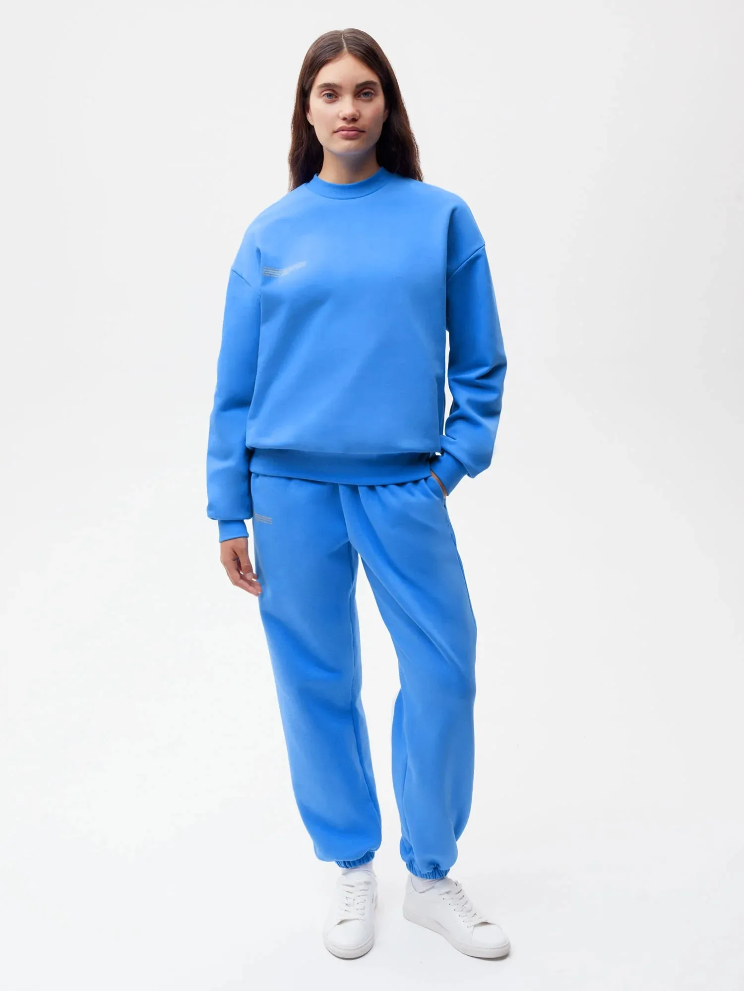 In Conversion Cotton Track Pants—water blue