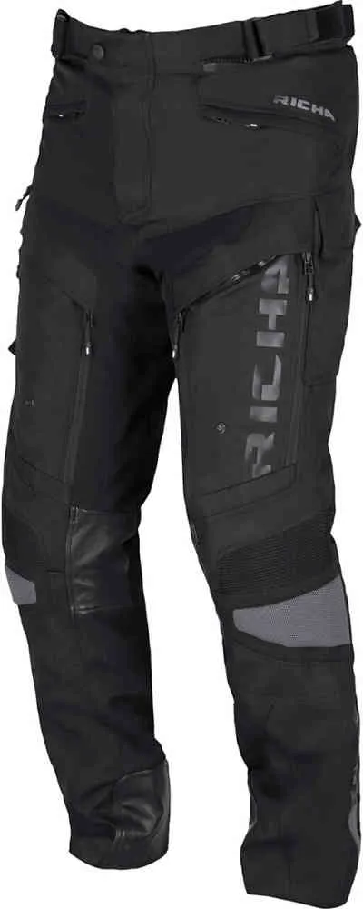 Infinity 2 Adventure Richa Waterproof Motorcycle Textile Pants, Black