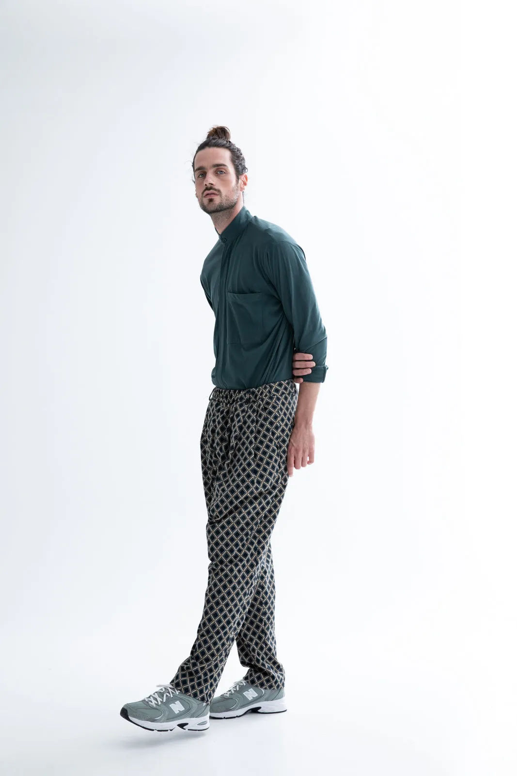 Jacopo Pants Rhombus Petrol