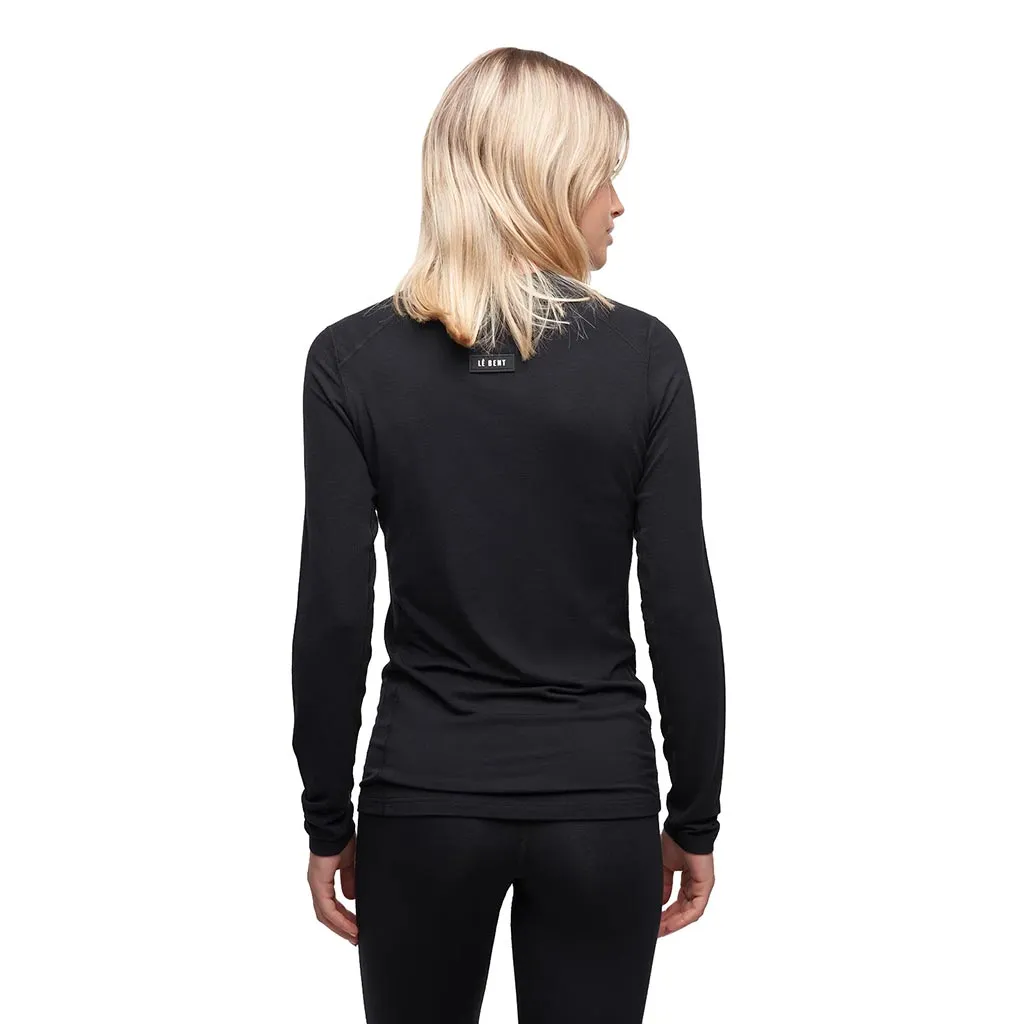 Le Bent Womens Core Lightweight Crew - Black