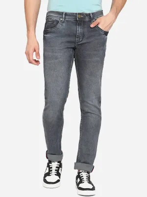 Light Grey Solid Slim Fit Jeans | JadeBlue