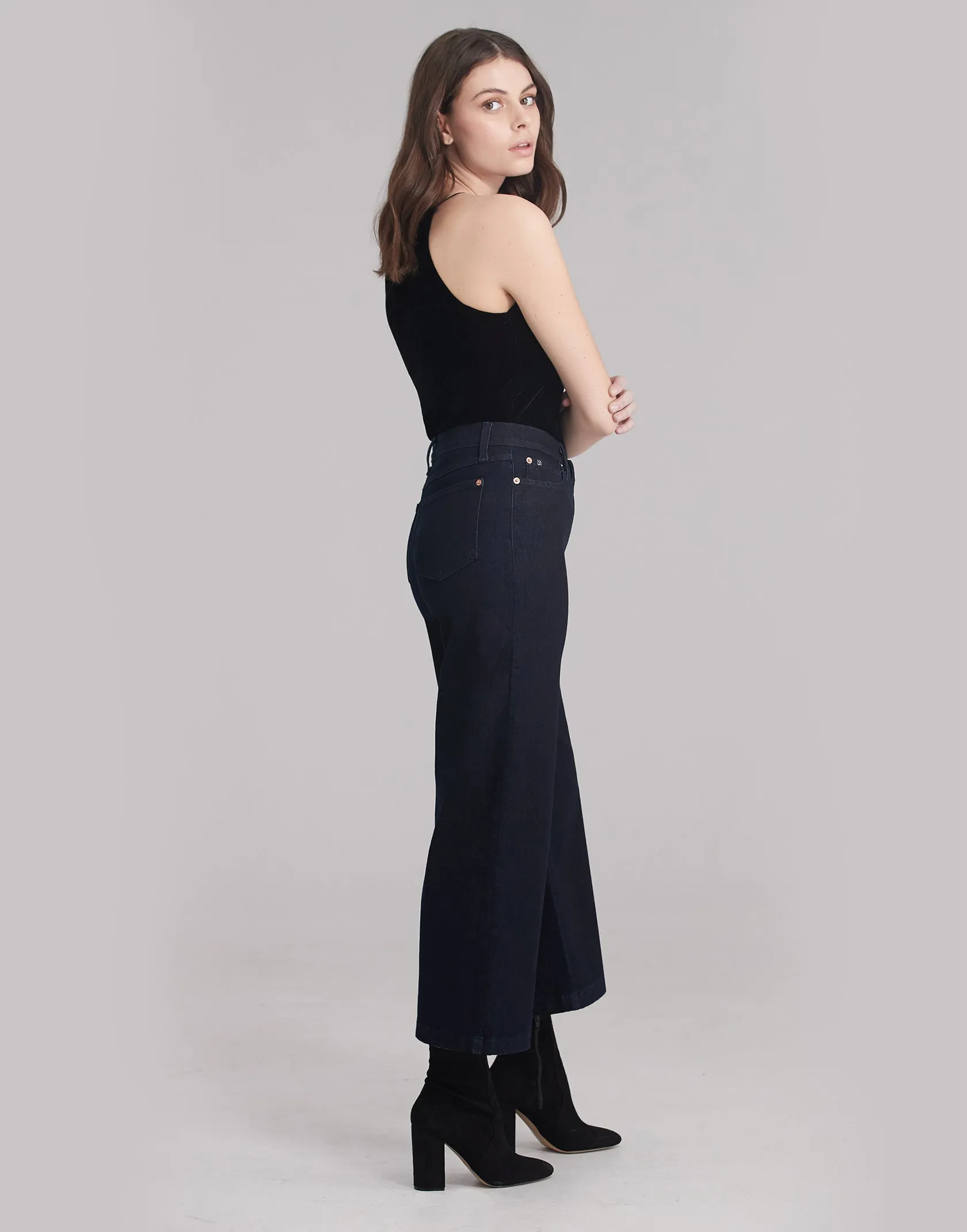 LILY WIDE LEG JEANS / AQUA