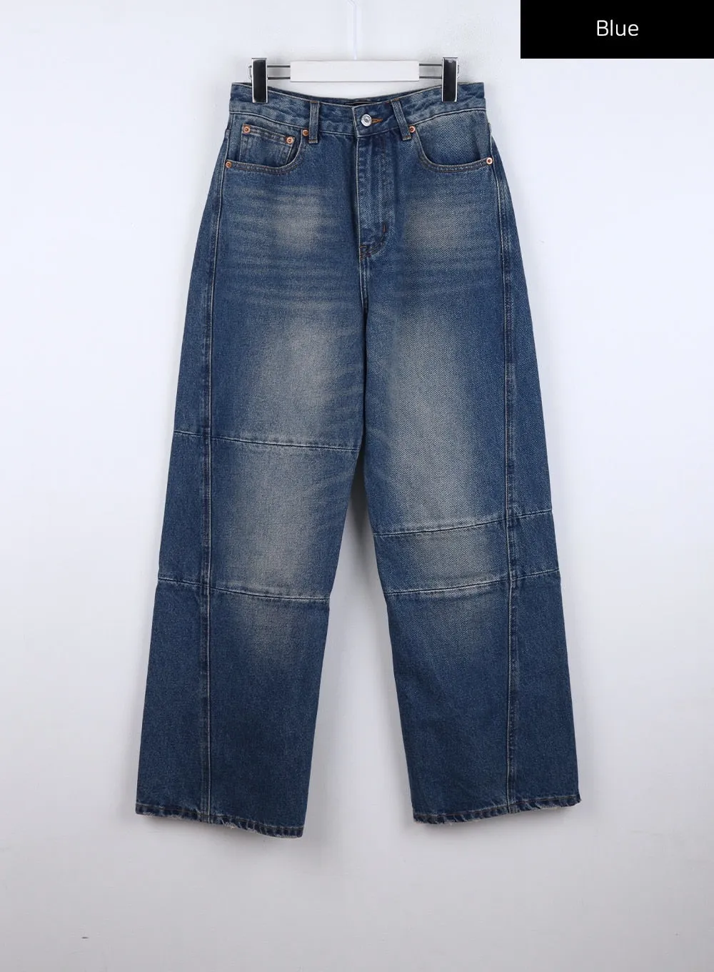 Line Detailed Wide Leg Jeans CO325