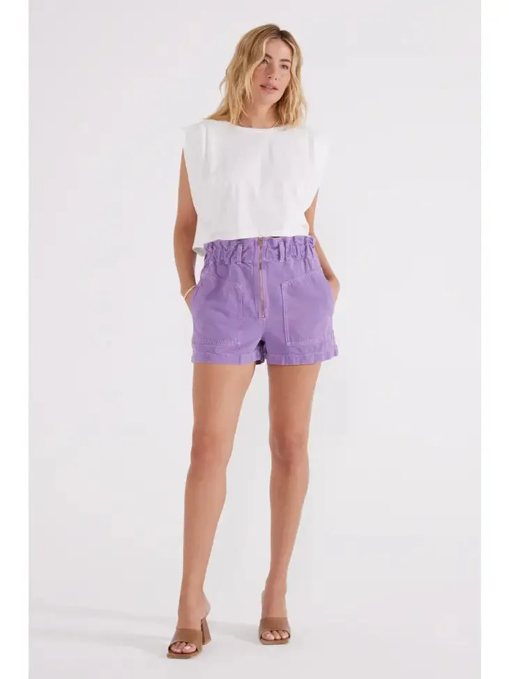 Milena Paperbag Short - Lavender