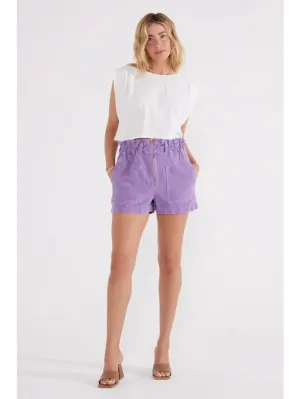 Milena Paperbag Short - Lavender