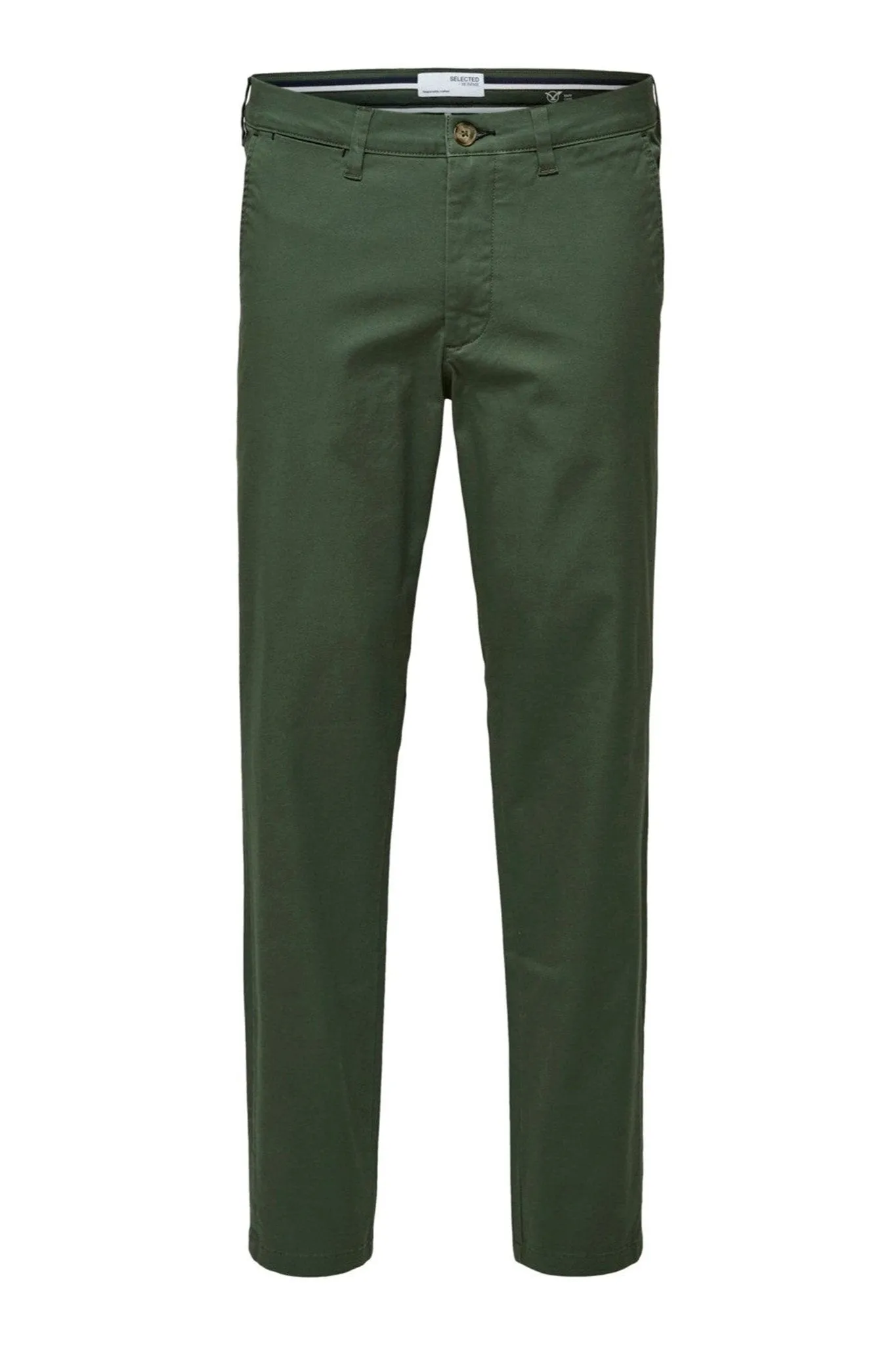 Miles Flex Chino Trousers - Bronze Green (organic cotton)