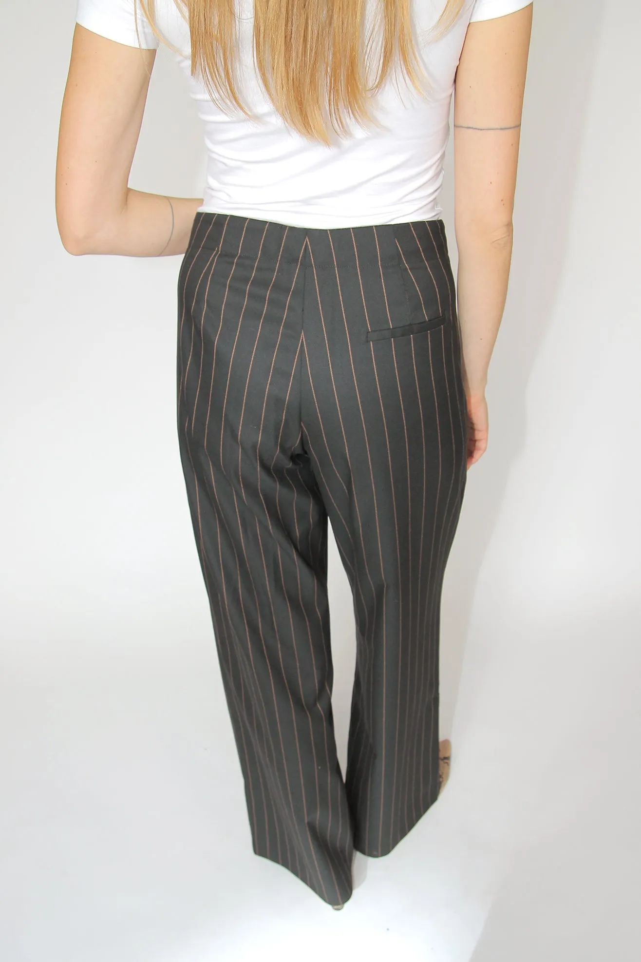 MR. LARKIN, Charlie Pants, Black Pinstripe