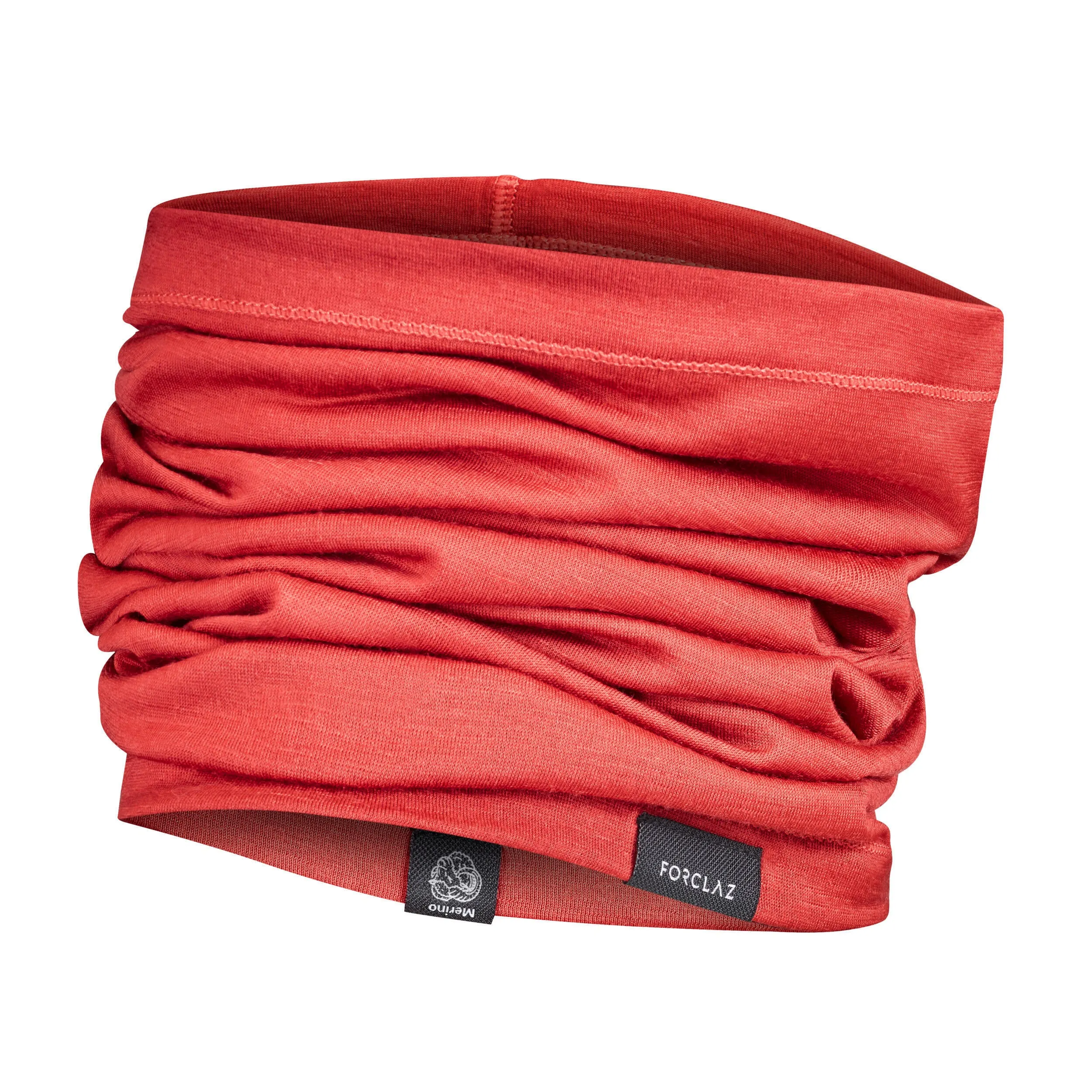 Multifunctional scarf made of merino wool Forcalz MT500, red