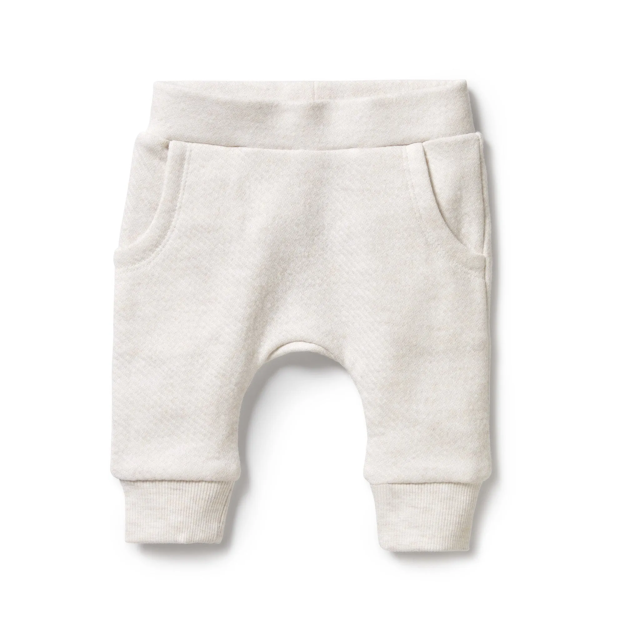 Organic Cotton Quilted Pant | Oatmeal