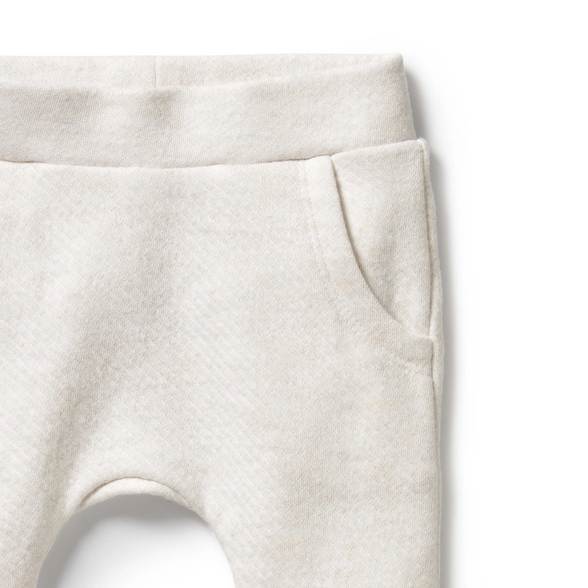 Organic Cotton Quilted Pant | Oatmeal