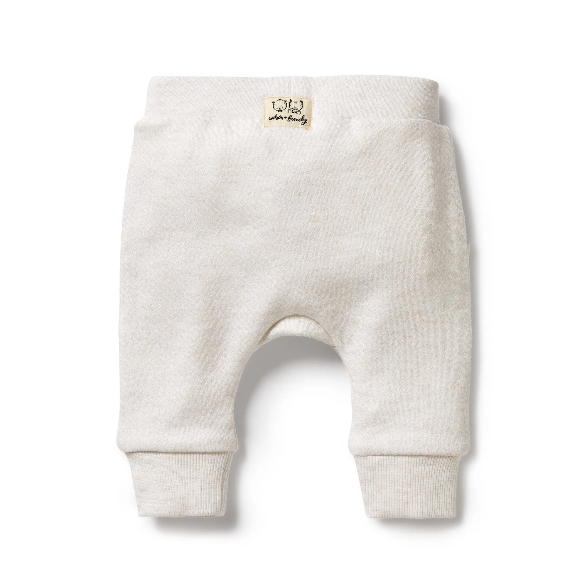 Organic Cotton Quilted Pant | Oatmeal