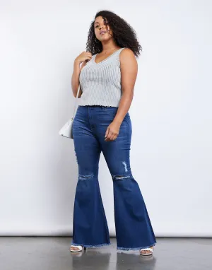 Plus Size Donna Flare Jeans