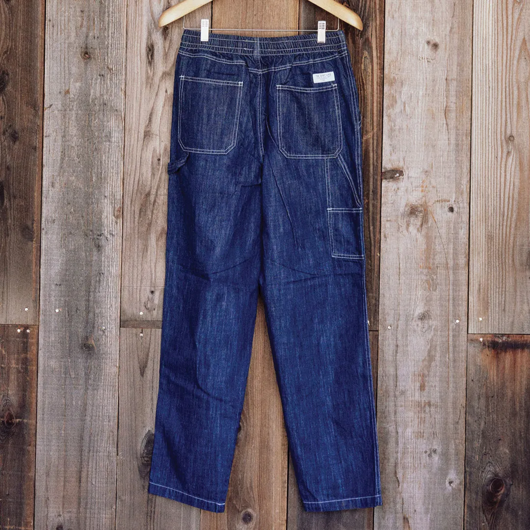 QL x Lonely Palm Denim Carpenter Pant - Dk. Blue Sand Dollars - Small