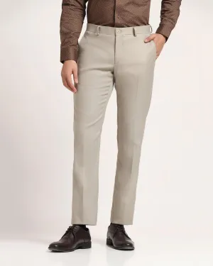 Slim Comfort B-95 Formal Beige Textured Trouser - Vegas