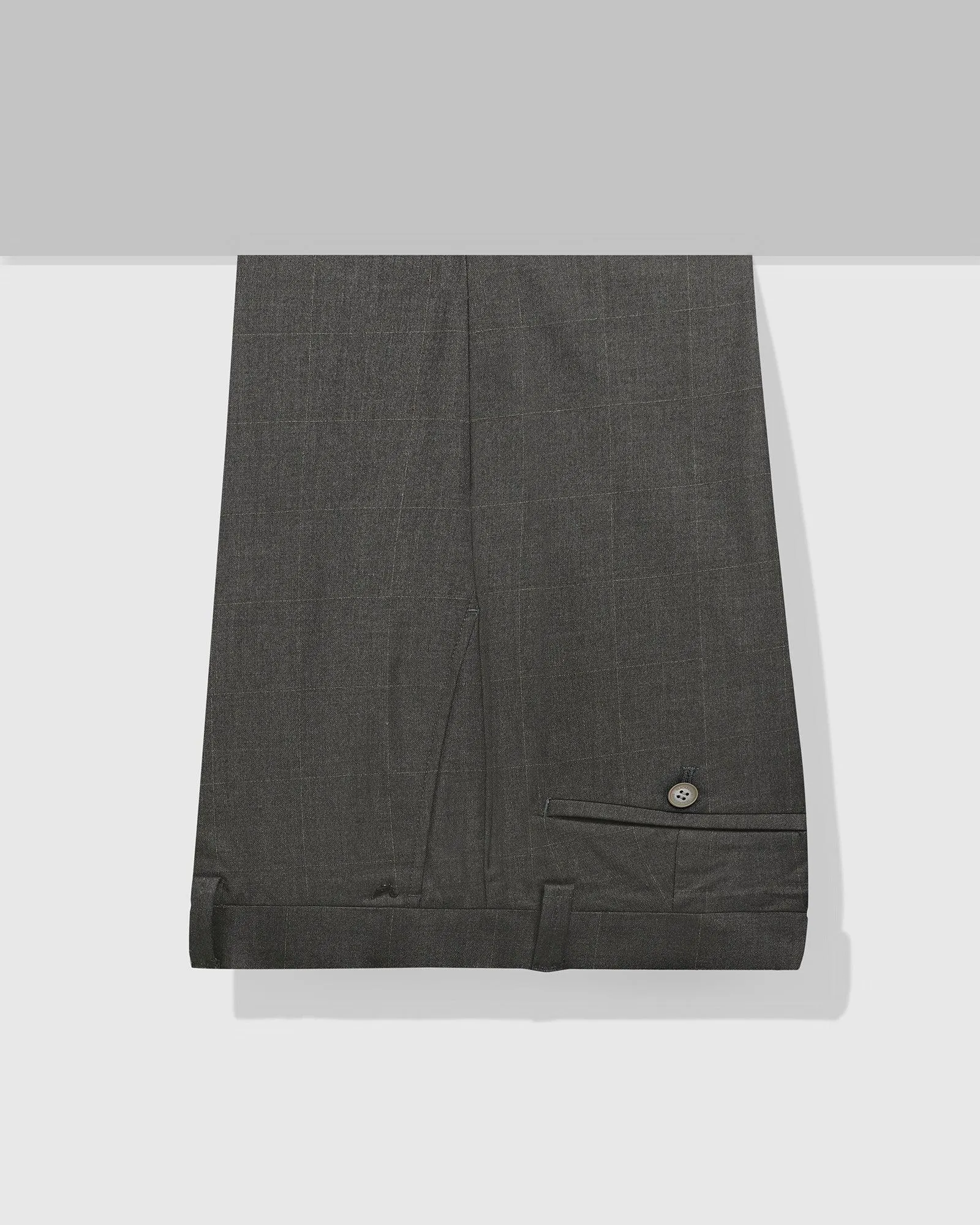 Slim Comfort B-95 Formal Charcoal Check Trouser - Magma