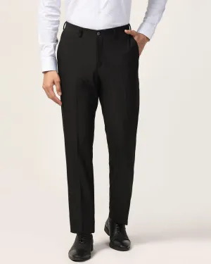 Straight B-90 Formal Black Solid Trouser - Black