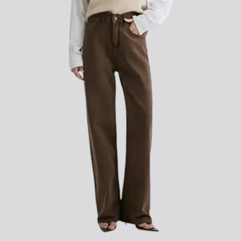 Street women's brown jeans