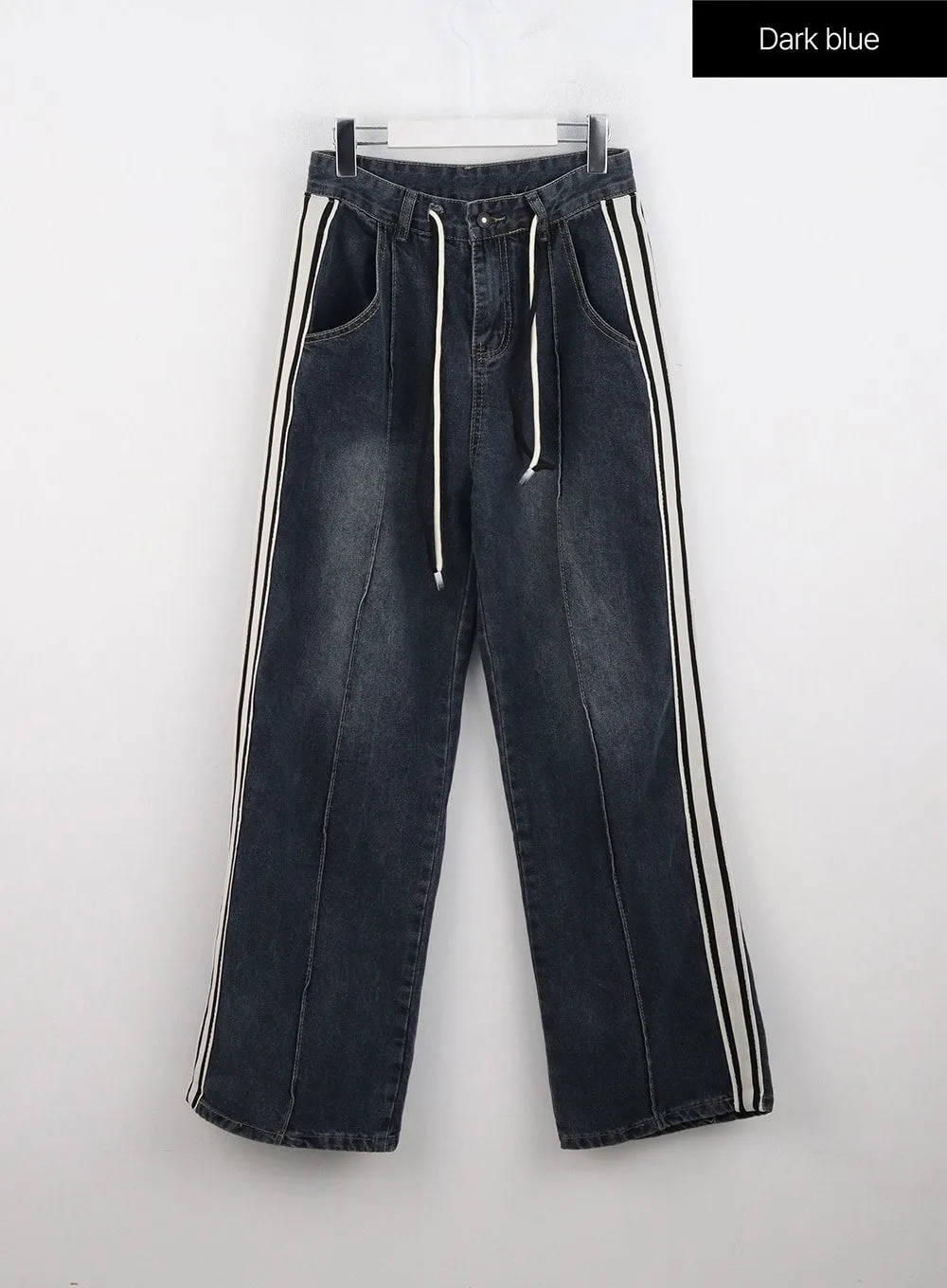 Striped Wide Leg Jeans IN322