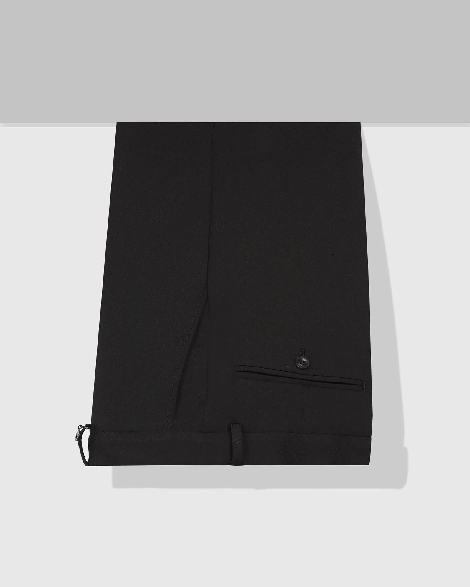 Super Slim Phoenix Formal Black Solid Trouser - Oak