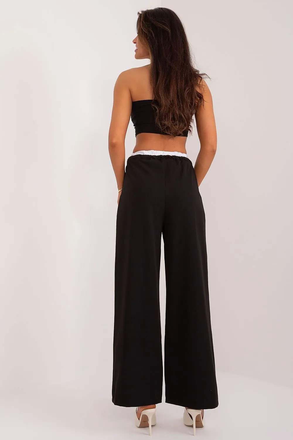 TEEK - Drawstring Palazzo Pocketed Trousers