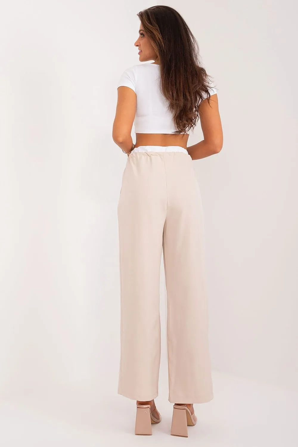 TEEK - Drawstring Palazzo Pocketed Trousers