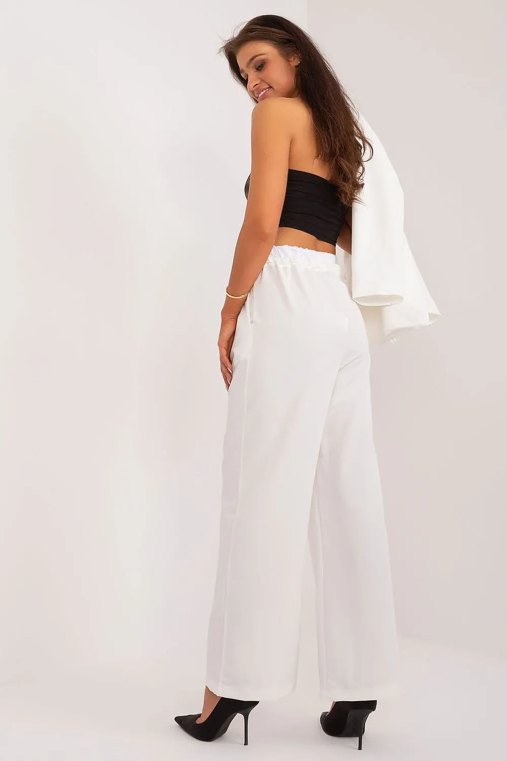 TEEK - Drawstring Palazzo Pocketed Trousers