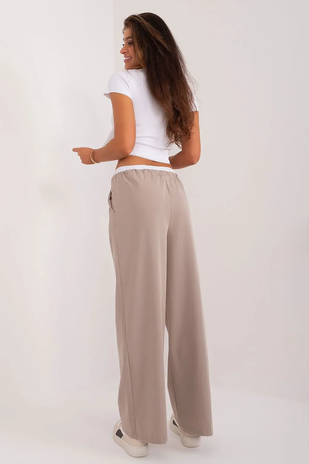 TEEK - Drawstring Palazzo Pocketed Trousers