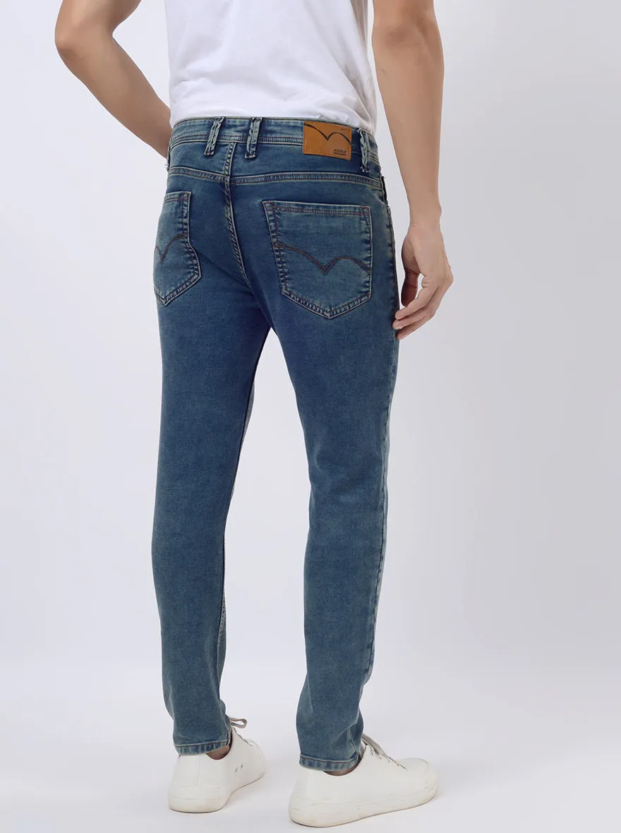 Tinted Blue Washed Rider Fit Jeans | JadeBlue