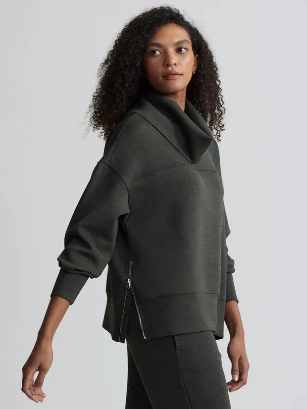 Va1708 Olive Longline Sweatshirt