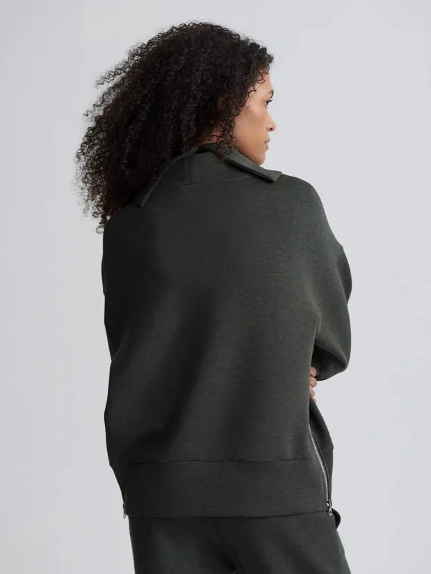 Va1708 Olive Longline Sweatshirt