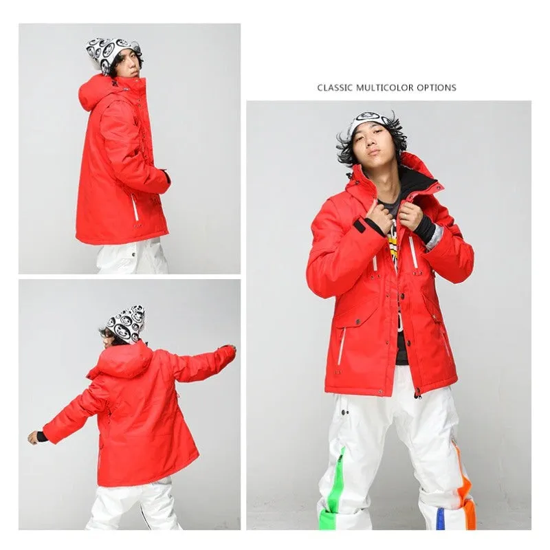 Warm Hooded Jacket With Pants And Snowboarding Sets