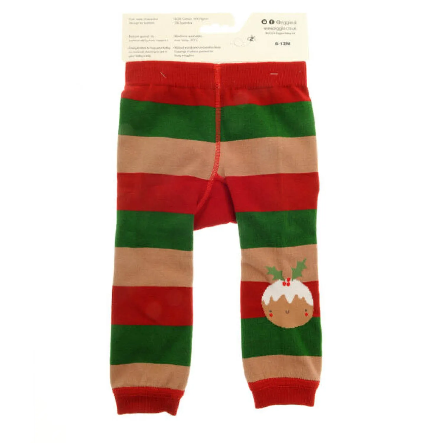 Ziggle Baby 0-6 Months Christmas Pudding Leggings & Socks Set